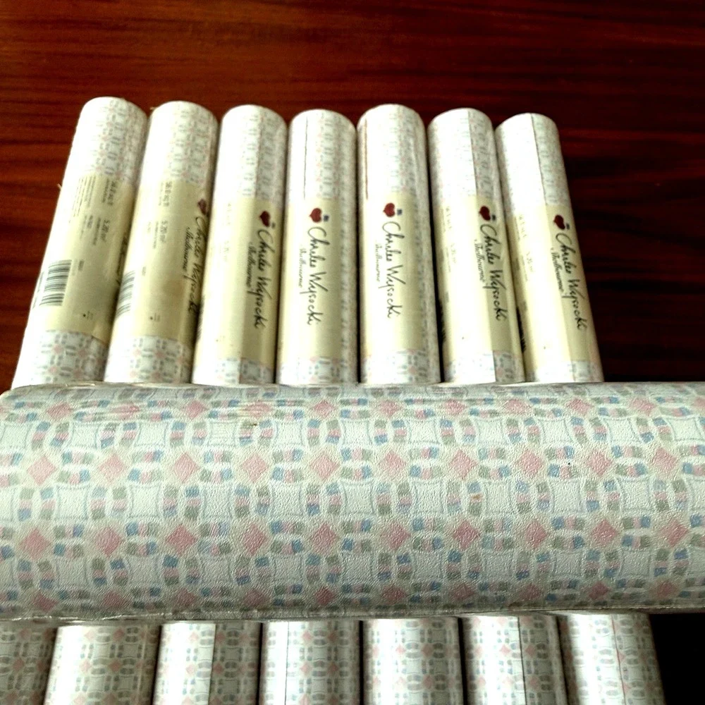 Lot 8 Charles Wysocki Shelbourne Wallpaper HV7022 Country Quilt Geometric NOS